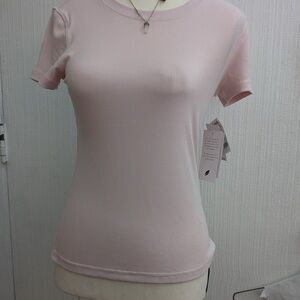 Women's Pink Ribbed Top